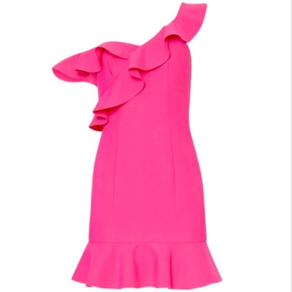 Likely Norvina Ruffle Asymmetrical One Shoulder Mini Dress - Picture 2 of 9